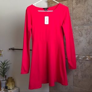 Forever 21 Long Sleeved Red Dress